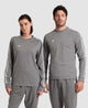 Dark Grey Melange-White-Black