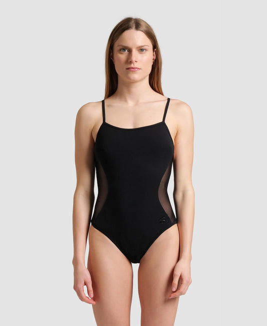 Mesh Panel Closed Back One Piece