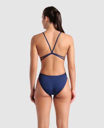 Diamond Color Block Lace Back Solid