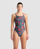 Dark Sage Multi-Bright Coral-Blue Cosmo