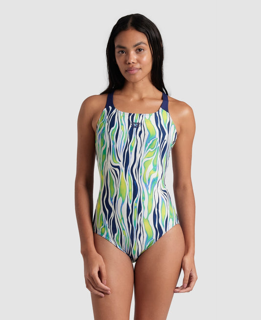 Zebra Stripes Swim Pro Back Swimsuit